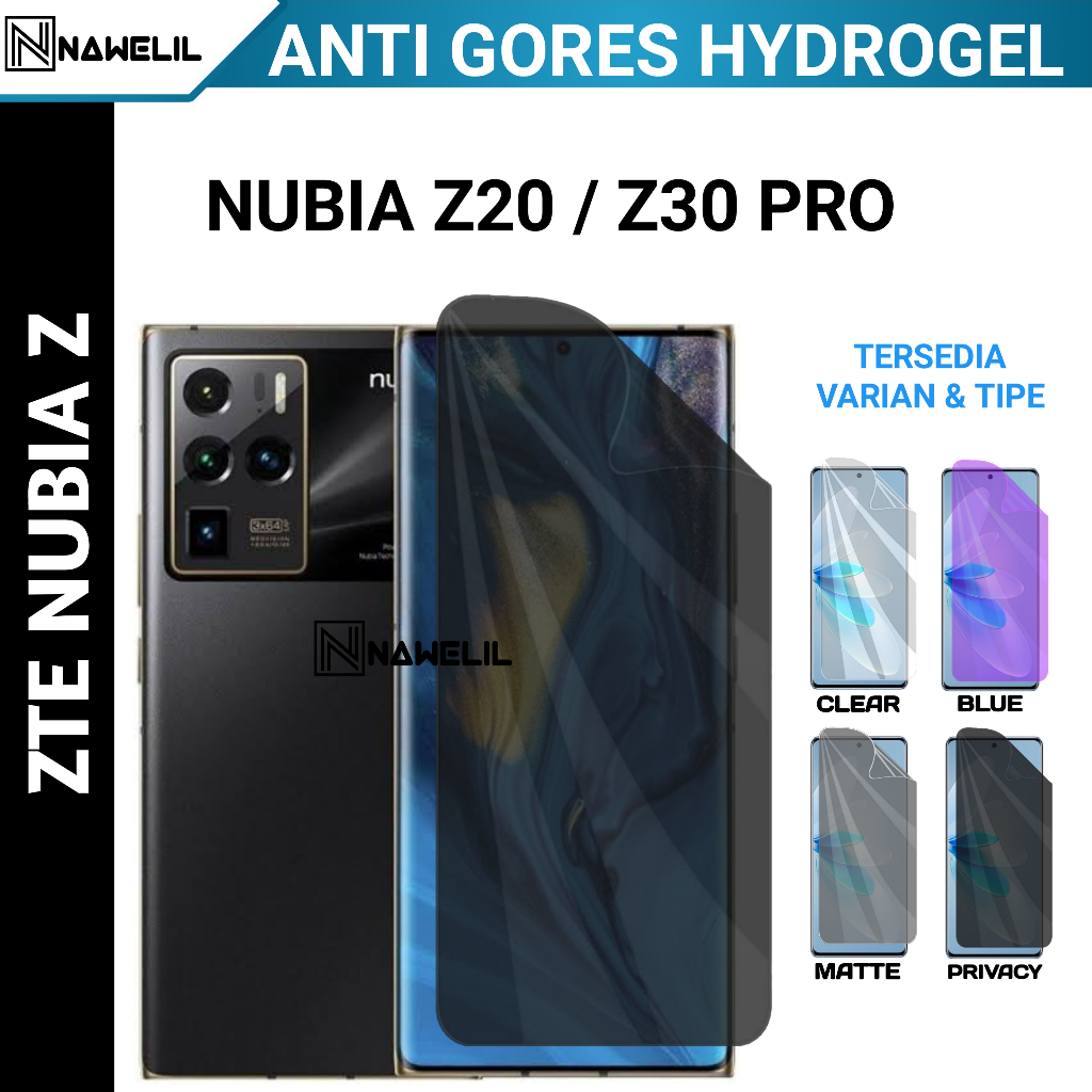 Anti Gores Hydrogel Film ZTE Nubia Z20 Z30 Pro Anti Spy Privacy Clear Matte Blue Light
