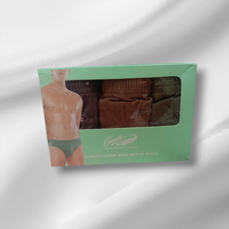 Sempak Pria 1BOX 3pcs / CD pria crocodile / Sempak Pria Dewasa / Celana Dalam Pria Dewasa