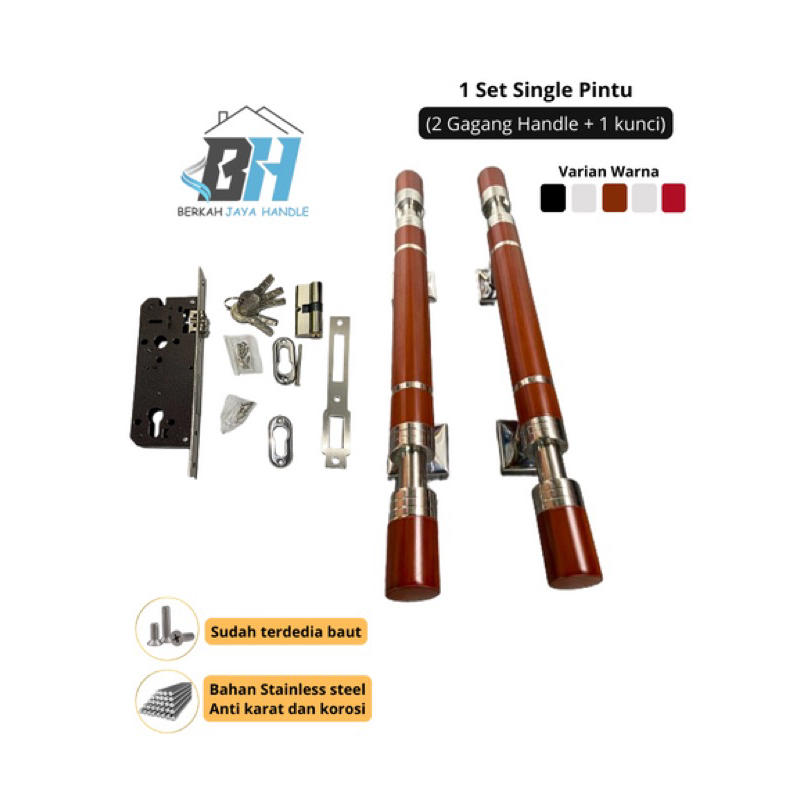 Gagang Pintu 2gagang+kunci tinggal pasang disatu pintu