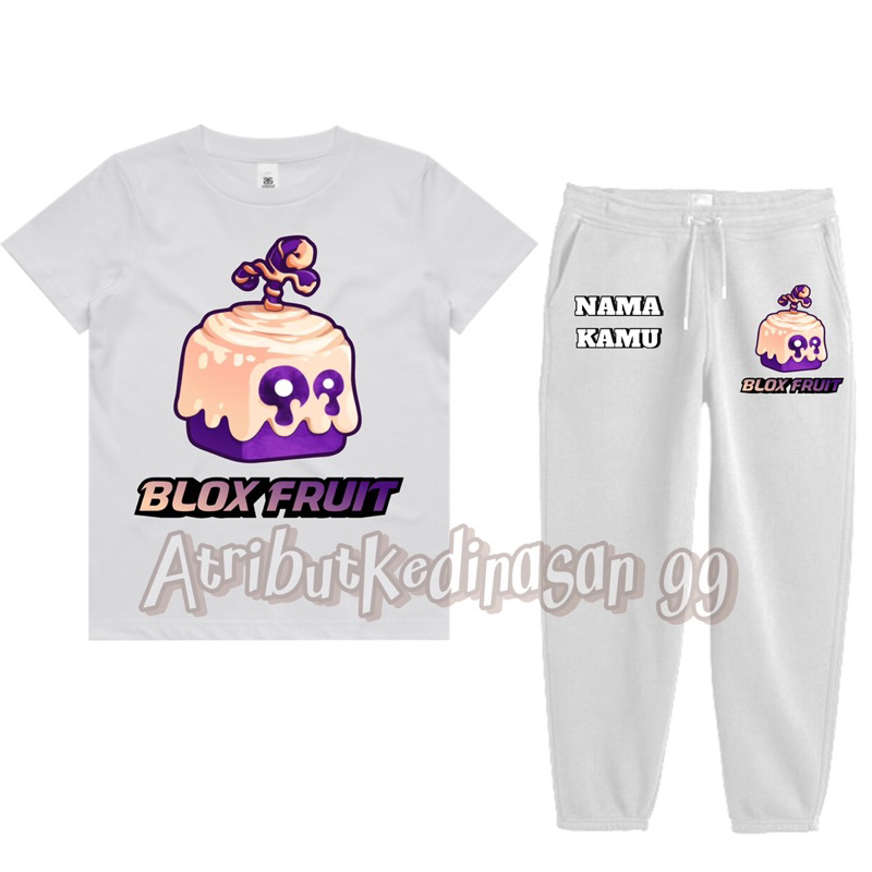 Baju Kaos Setelan Anak BLOX FRUITS DOUGH ROBLOX BISA COD FREE NAME