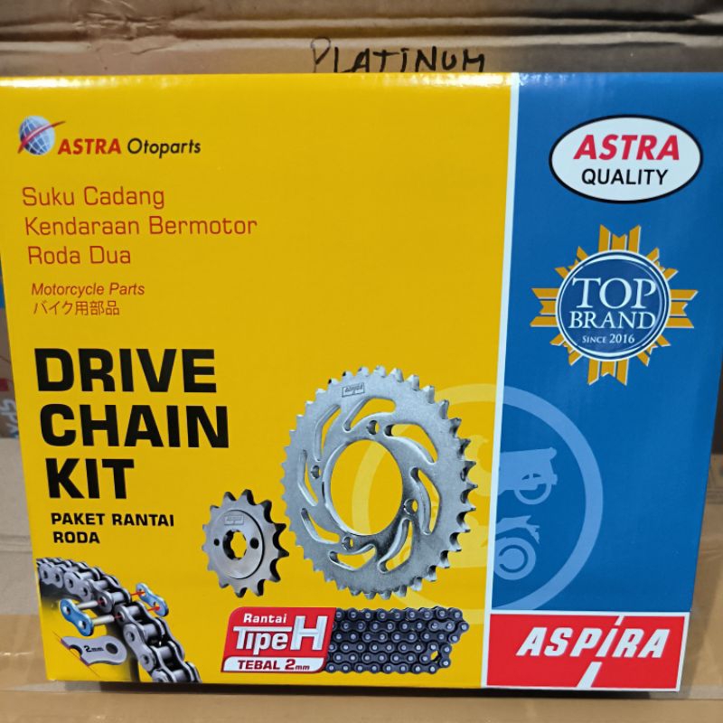 ASPIRA GEAR SET GIR PAKET DRIVE CHAIN KIT 428H SUPRA X SUPRA FIT LAMA REVO LAMA ORIGINAL ASPIRA