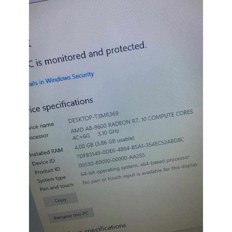 Prosesor AMD BRISTOL RIDGE A8 9600 AM4 BEKAS