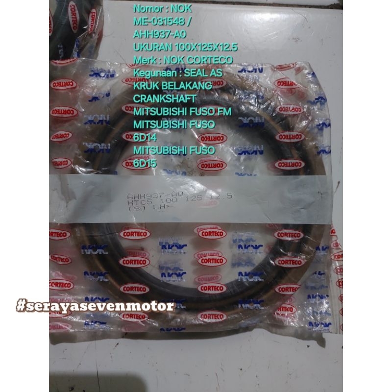 oil seal as kruk crankshaft belakang mitsubishi fuso FM 6D15 6D14