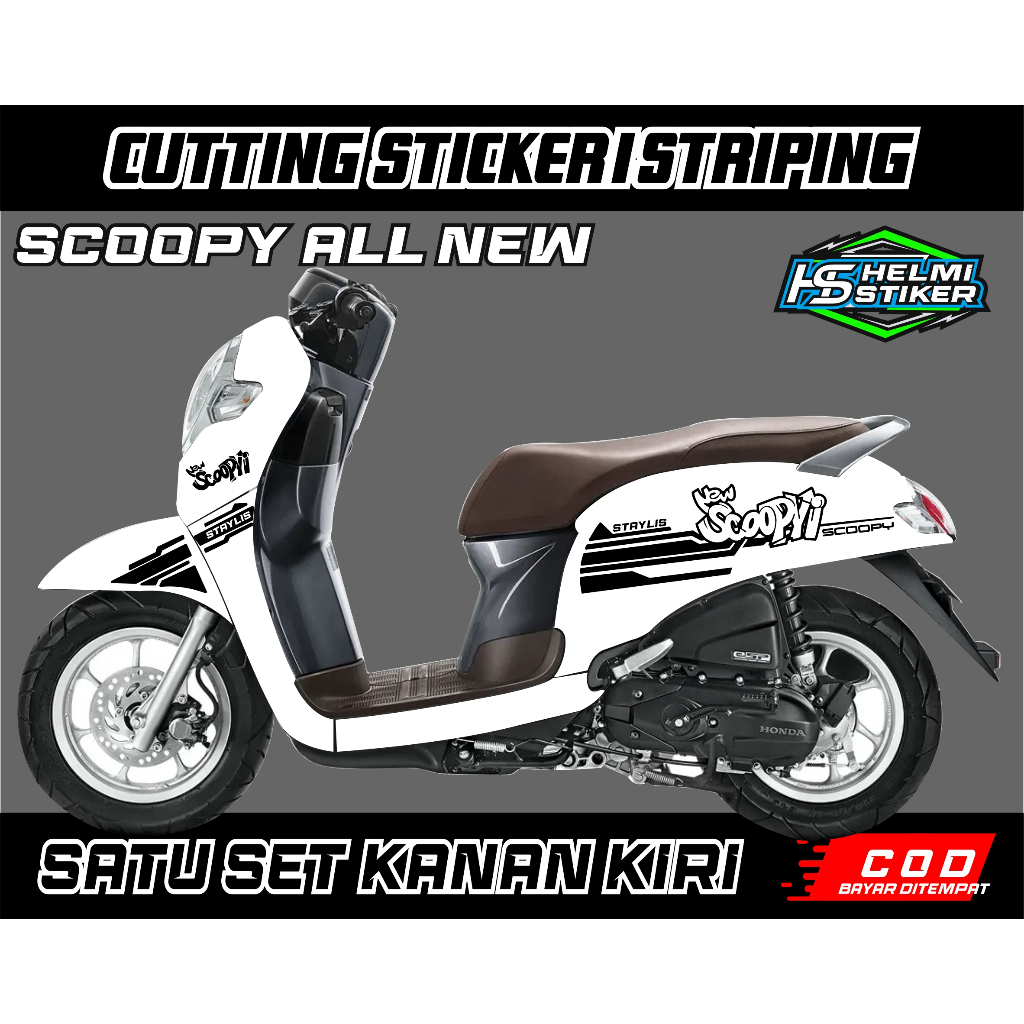 STRIPING|CUTTING STICKER HONDA SCOOPY ALL NEW 2017-2019 LIS VARIASI STIKER CUTTING