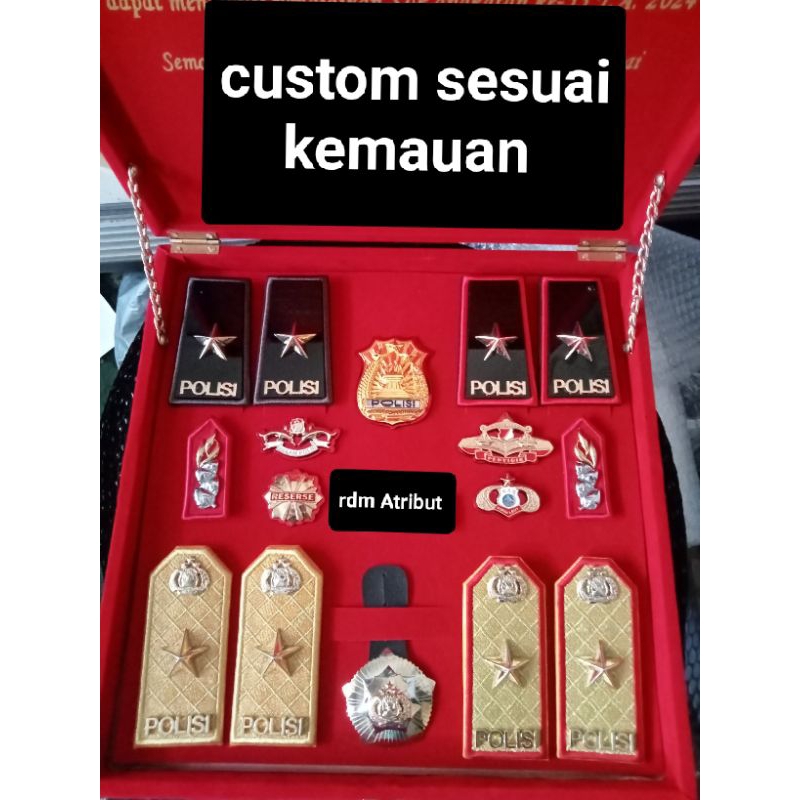Pangkat Brigjen pol set bok bintang 1 pdh pdu custom tanda pangkat Brigjen terbaru