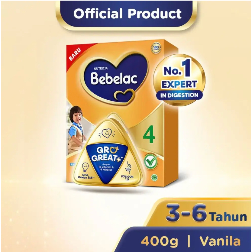 Bebelac 3 Susu Pertumbuhan Fos & Gos Vanila 400 Gram