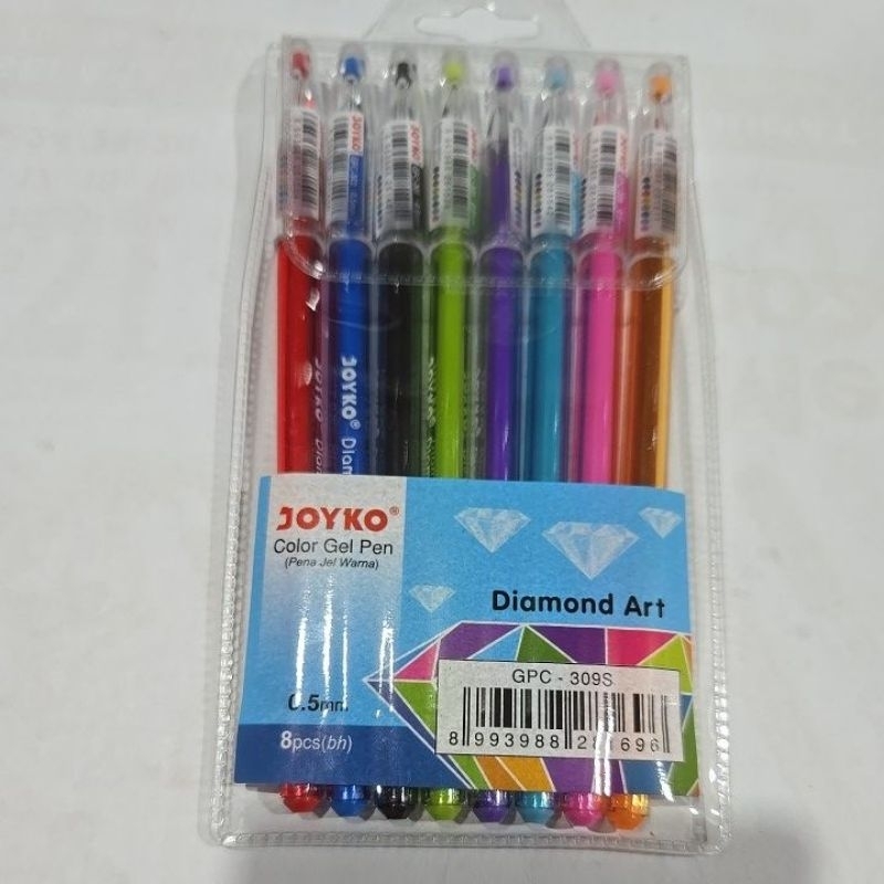 

PULPEN GEL JOYKO 8 WARNA PEN GPC-309 S WARNA DIAMOND SET