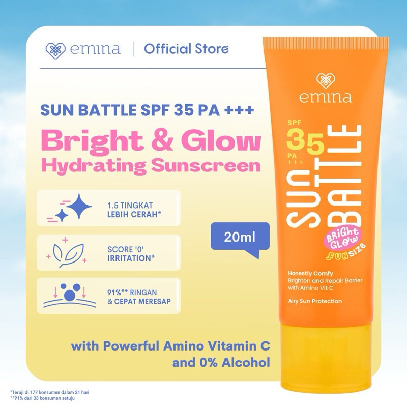 "NITA" EMINA (FUN SIZE) Sun Battle Bright Glow SPF 35 PA+++ 20ml