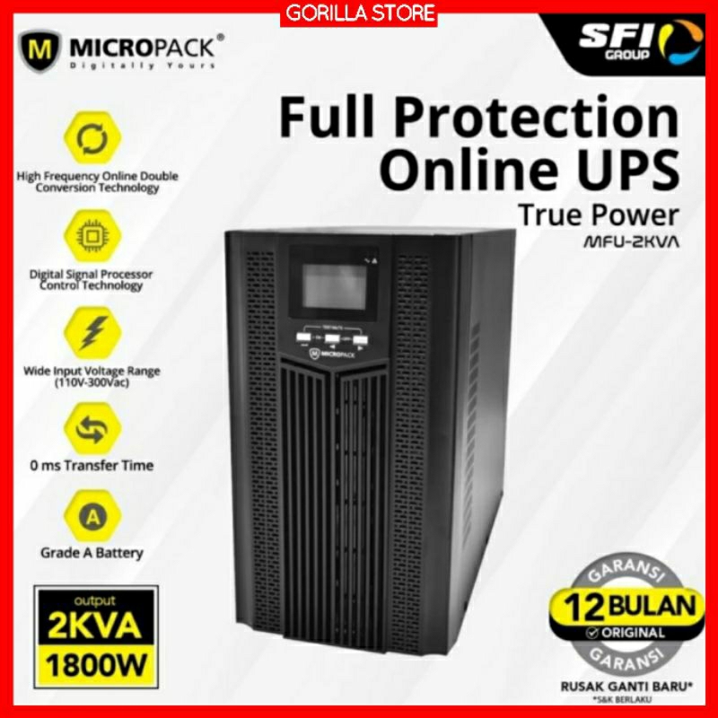 Micropack UPS True Power Online 2KVA (MFU - 2KVA)