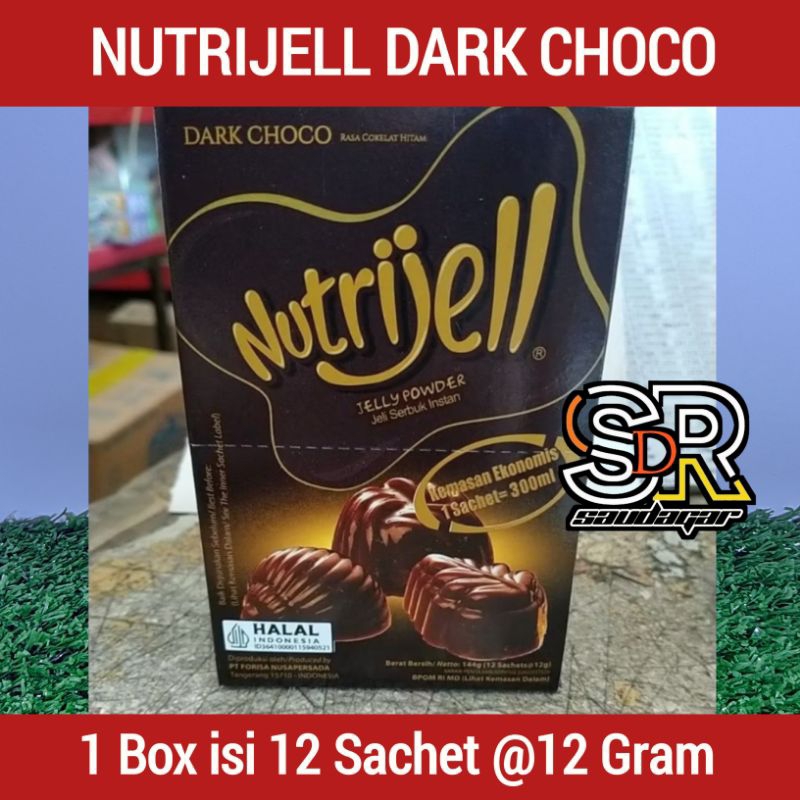

Nutrijel Dark Choco 1 box isi 12 sachet @12g