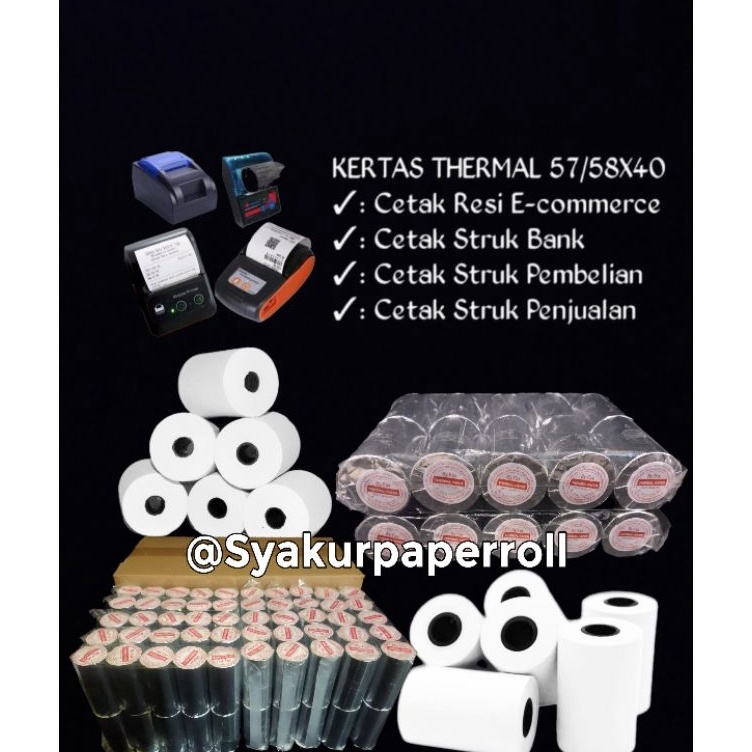 

Update Stok Kertas kasir thermal 5758x4 paket 1 pcs