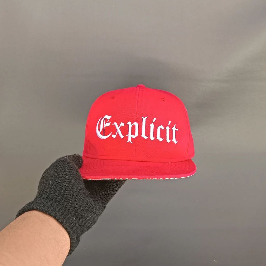 Topi Snapback Import Pria Unisex Pria Wanita ROCKSMITH EXPLICIT Merah Original