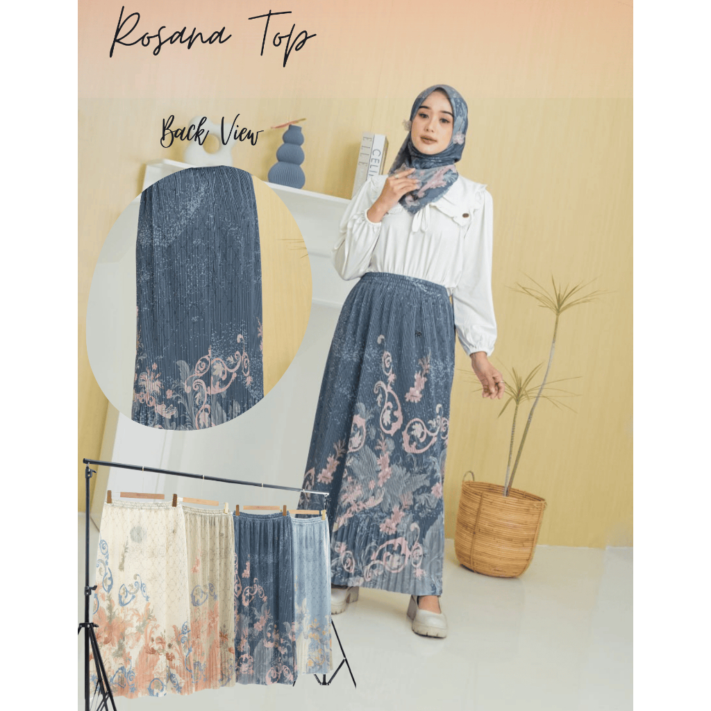 Rok Plisket Lidi Motif Elizabeth Luxe  By Rania Fashion