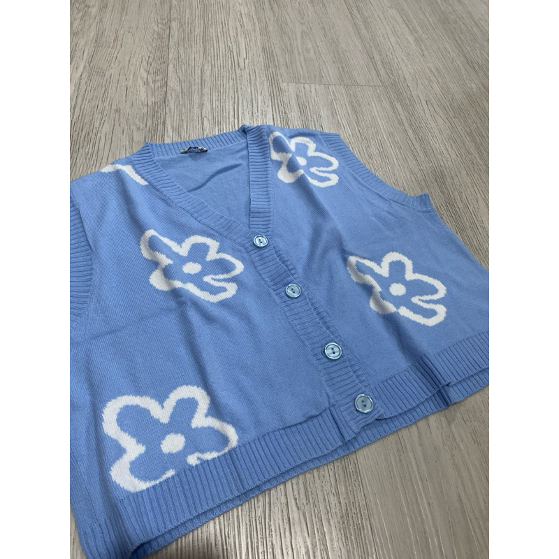 vest lucu motif awan rajutan halus sz m