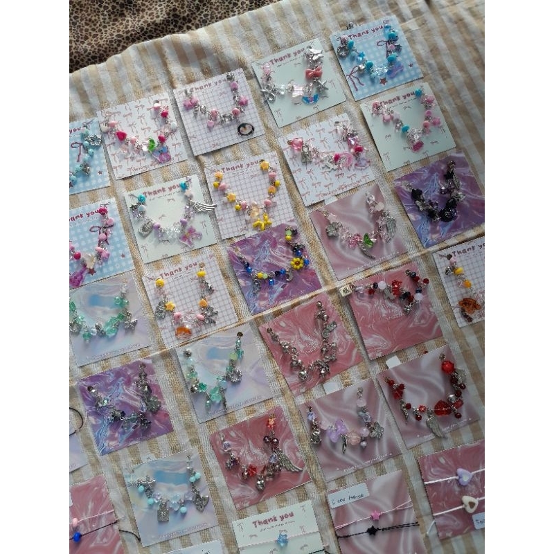 Gelang Rantai Charm Shrink Paper Lucu