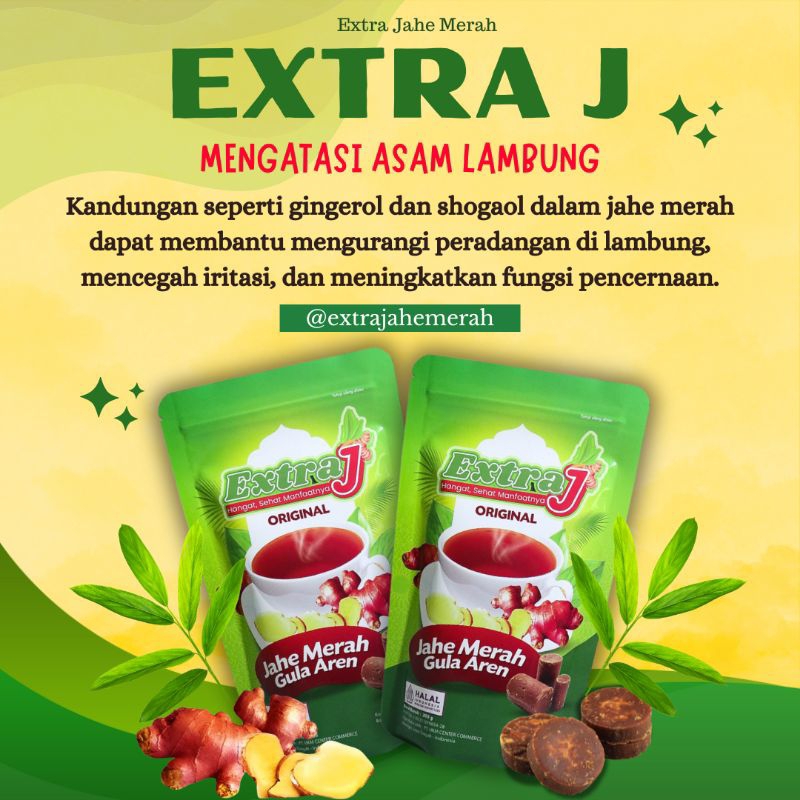 

Extra Jahe Merah Gula Aren Atasi Asam Lambung