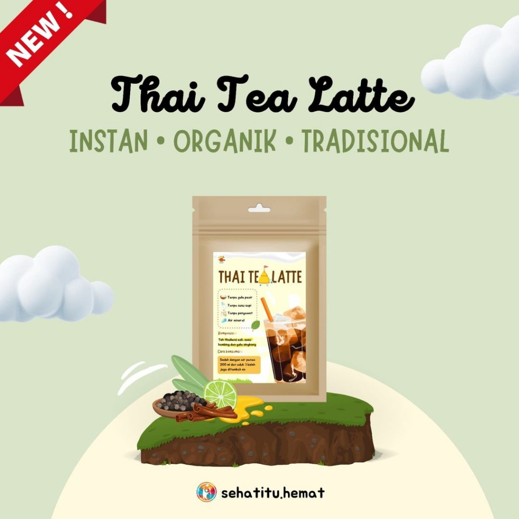 

Minuman Sehat Thai Tea Latte Instan Siap Seduh, Organik Tanpa Bahan Kimia