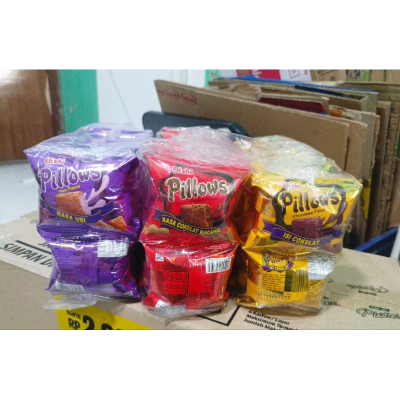 

Oishi Pillows snack pack isi 2 renceng/20pc