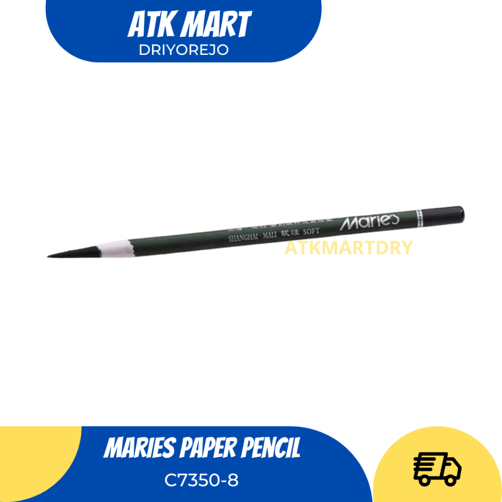 

MARIES PAPER HANDLE CHARCOAL PENCIL C7350-8 (EXTRA SOFT) PENSIL ARANG HALUS SKETSA SHADING