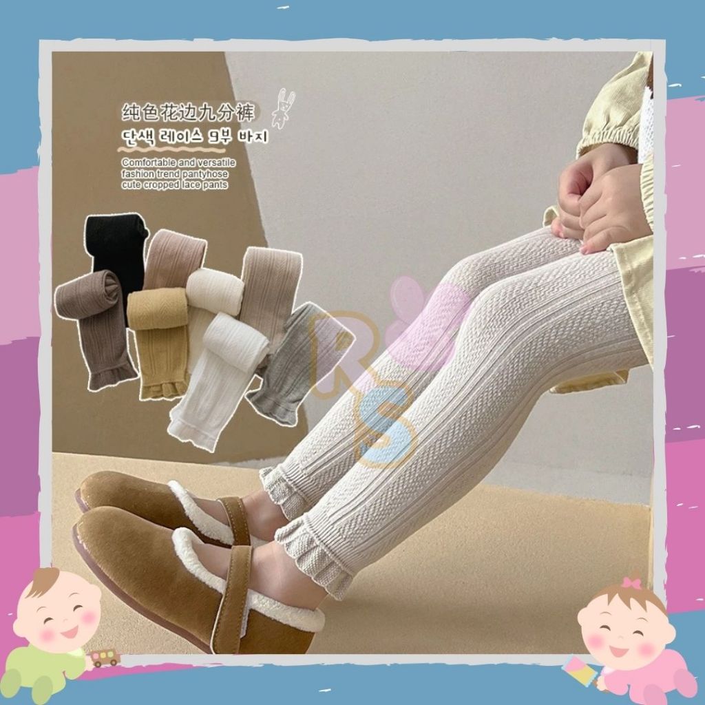 (LGBI) Legging Anak Perempuan / Legging Anak Warna Polos Celana Anak Perempuan Gaya Kekinian Modis