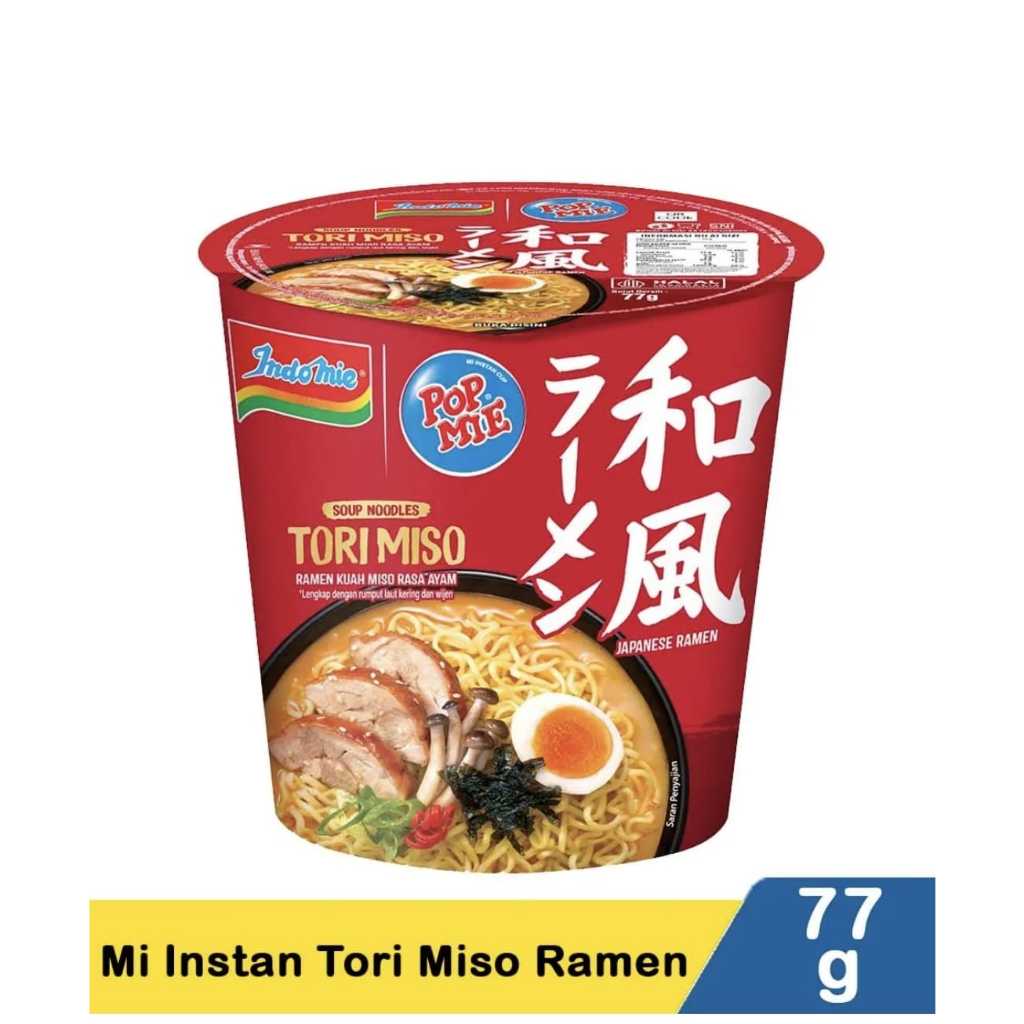 

Pop Mie Tori Miso Mie Instant Cup Soup Noodles