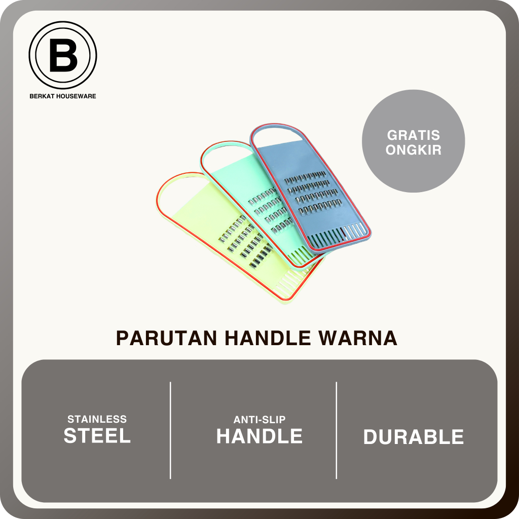 Parutan Kentang Tipis Warna|Stainless Steel Potato Grater 8832