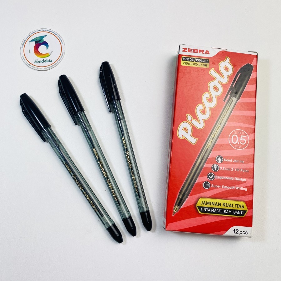 

Pulpen Zebra Piccolo 0.5mm Hitam Biru Merah - 1 pcs