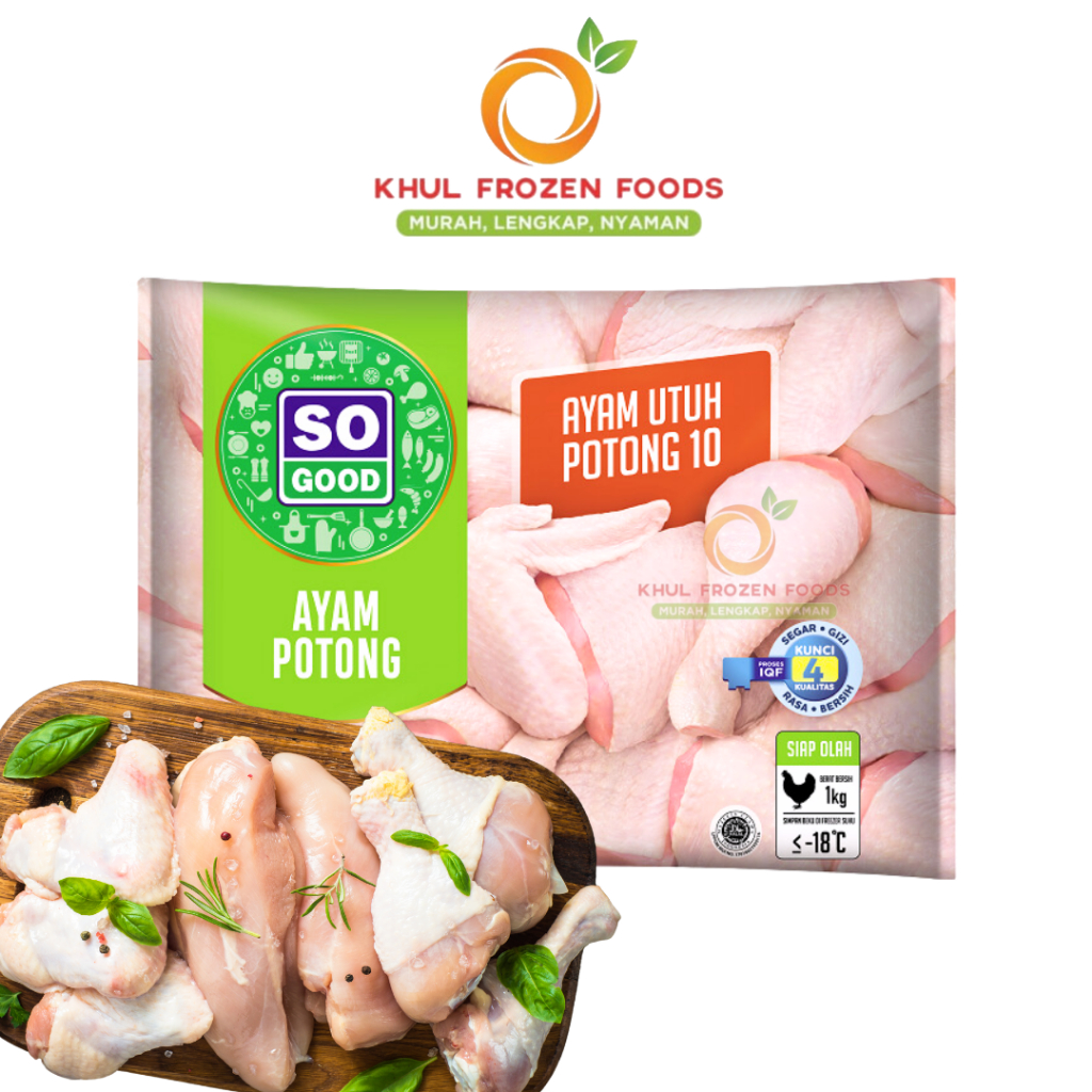 

Sogood Ayam Utuh 10 potong 1kg/ Ayam beku/ Ayam frozen/ Ayam mentah bersih