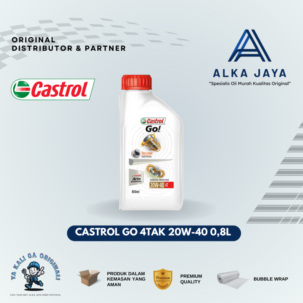 Oli Castrol Go 4T 20w-40 800ml, Oli Motor 4tak Castrol