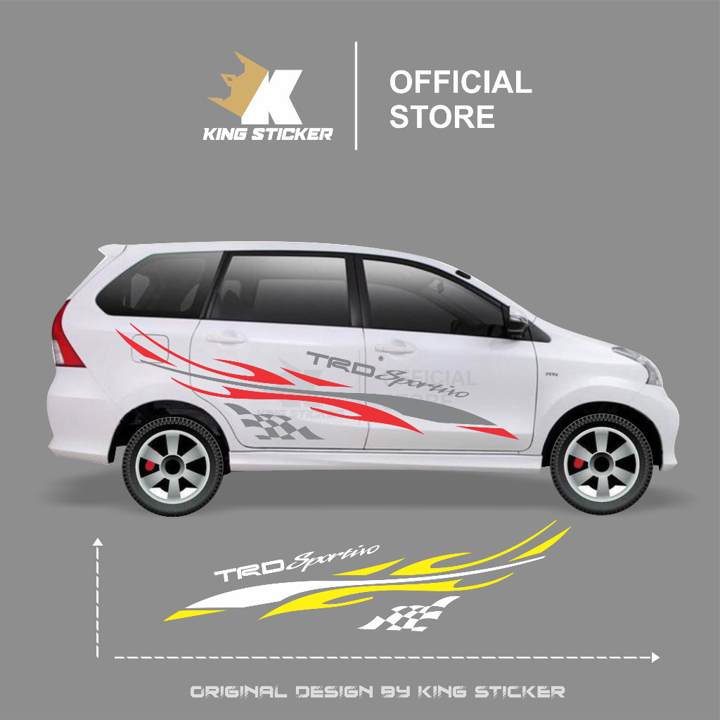 AV4S Sticker striping mobil Avanza / sticker avanza stiker list body toyota avanza
