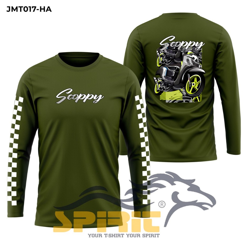 Baju Scoppy Kaos Motor Honda Scoppy Kaos Distro Motor Scoppy Lengan Panjang Katun 24s