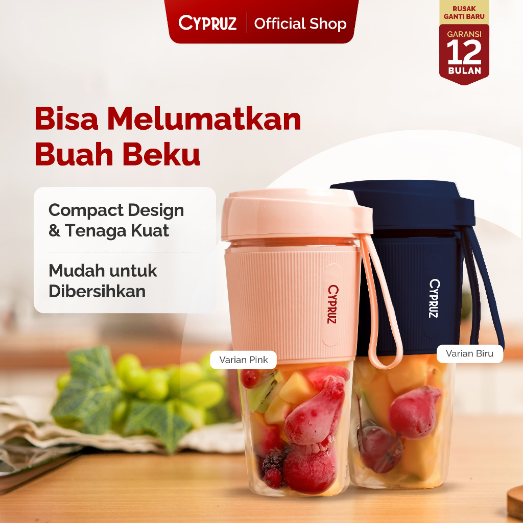 Cypruz Blender Portable Gilingan Bumbu dan Buah USB