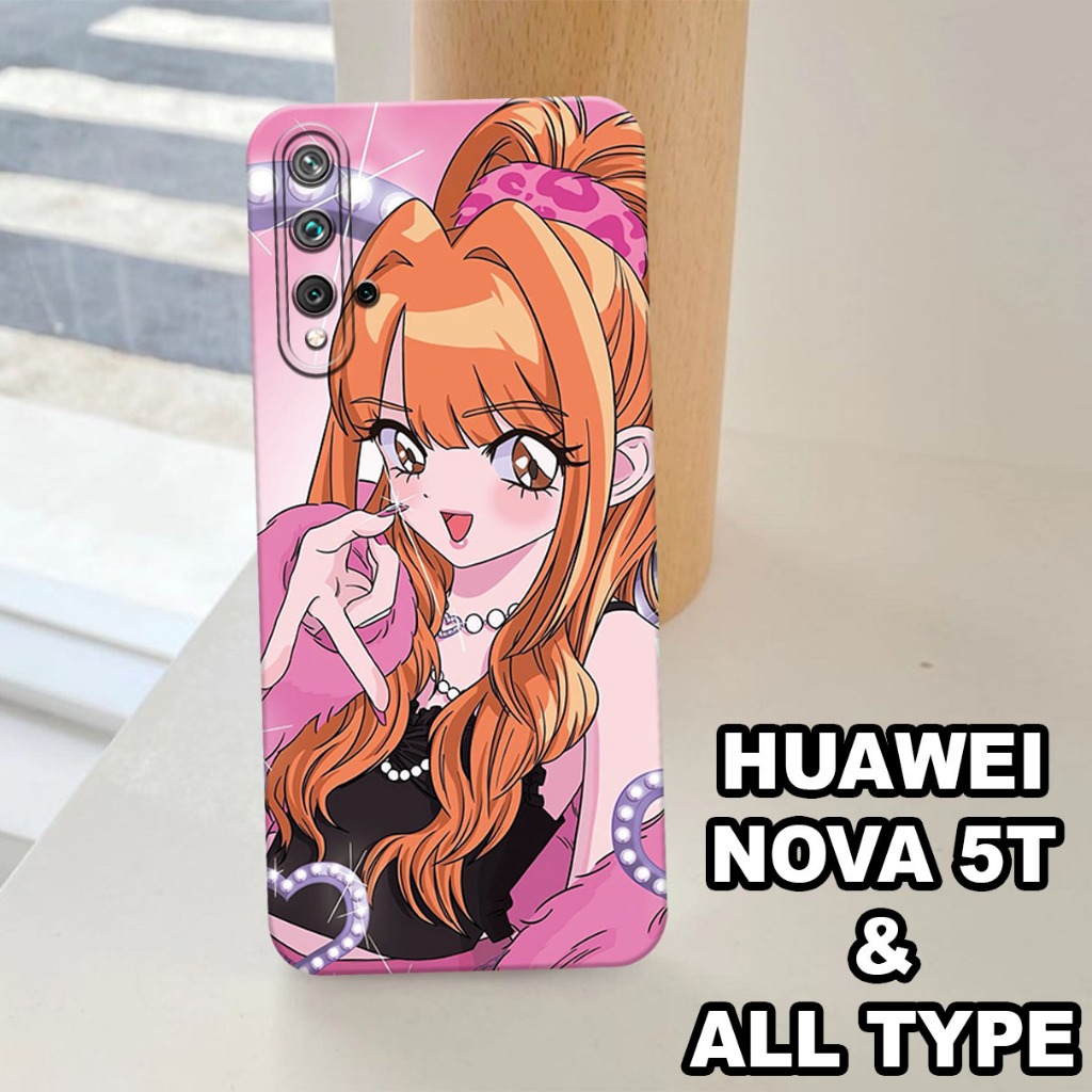 G34 - Silikon HUAWEI NOVA 5T - Softcase pro camera HUAWEI NOVA 5T - Motif BARBIE - Bahan  Karet Lent