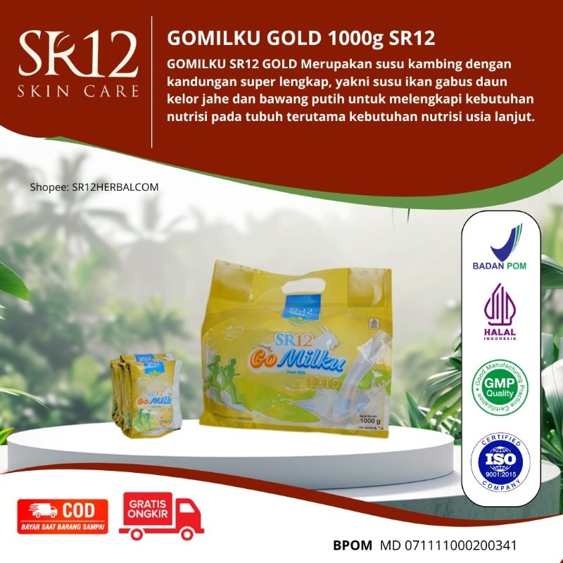 

susu kambing etawa gomilku gold 1000gr 40 sachet untuk kebugaran tubuh dewasa dan lansia
