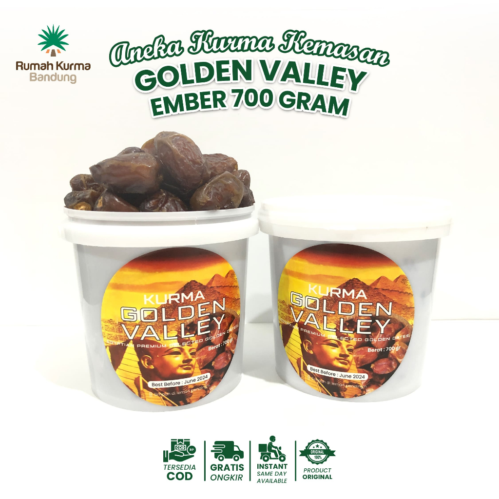 

Kurma Golden Valley Kurma Mesir Ember 700 gram / Kurma Curah Murah Manis Lembut