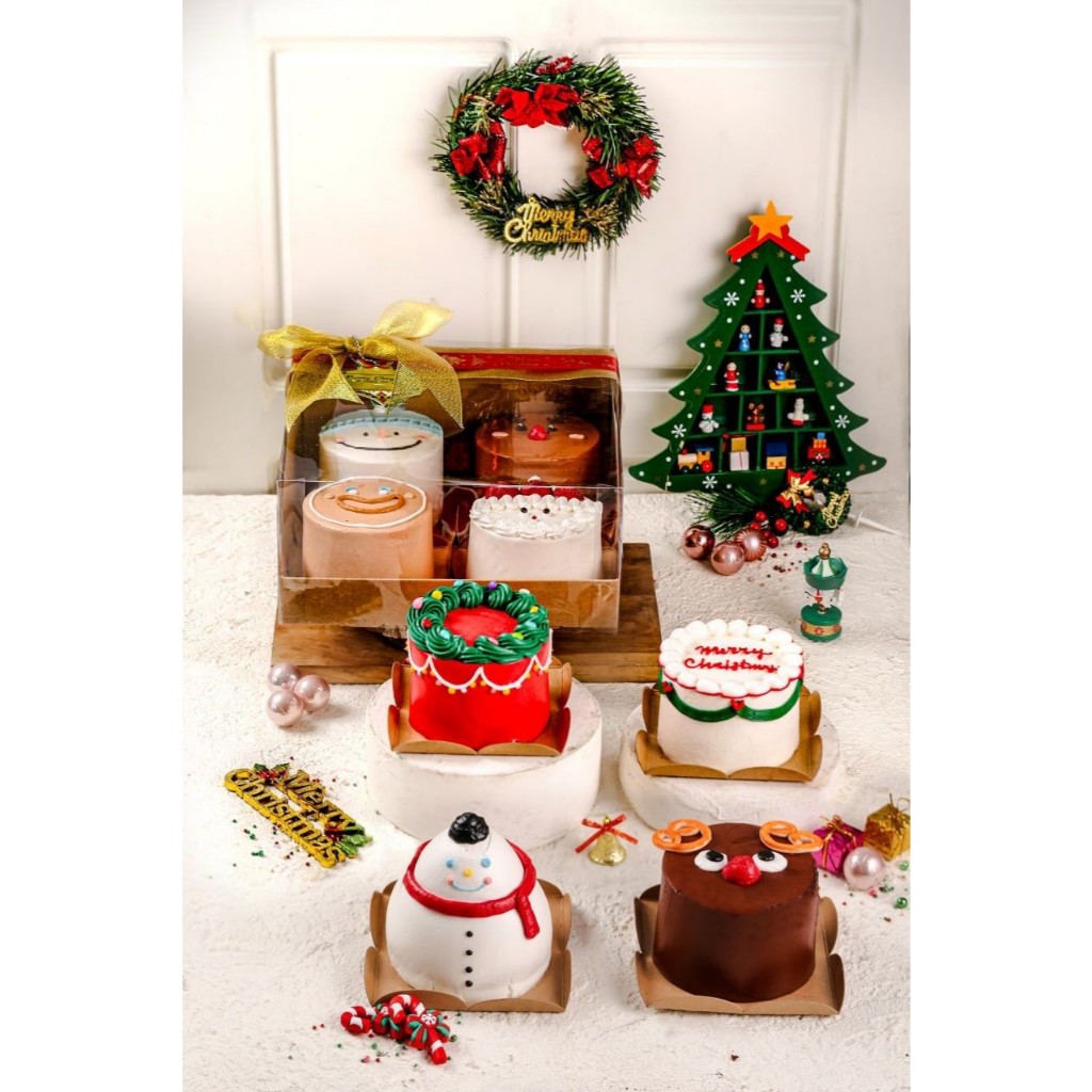 

Mini Cake Box Of 4 (A)/Natal/Hampers/Christmas/Natal 2024