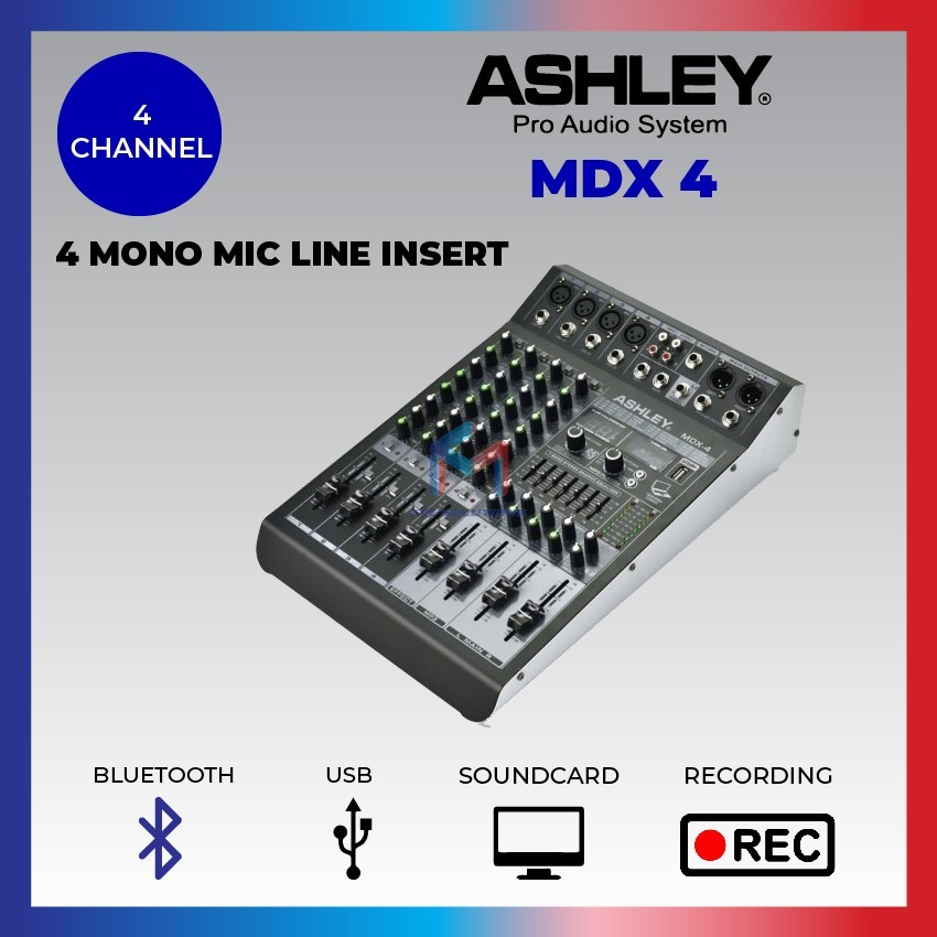 Mixer Ashley MDX4 MDX 4 CHANNEL ORIGINAL GARANSI