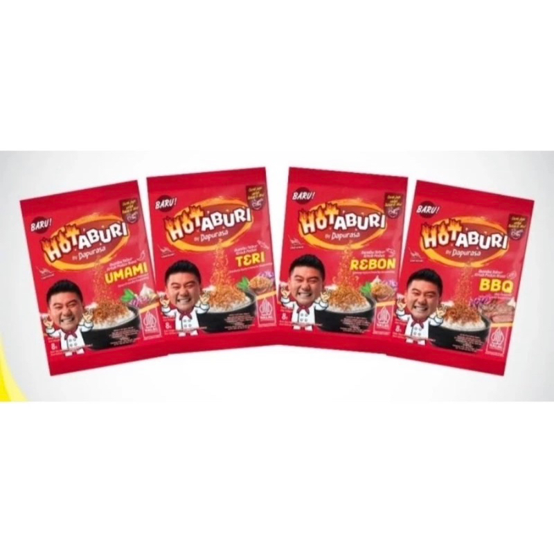 

Hotaburi Bumbu Tabur Kriuk Pedas by dapur rasa dengan varian rasa yg enak dan lezat 8 g