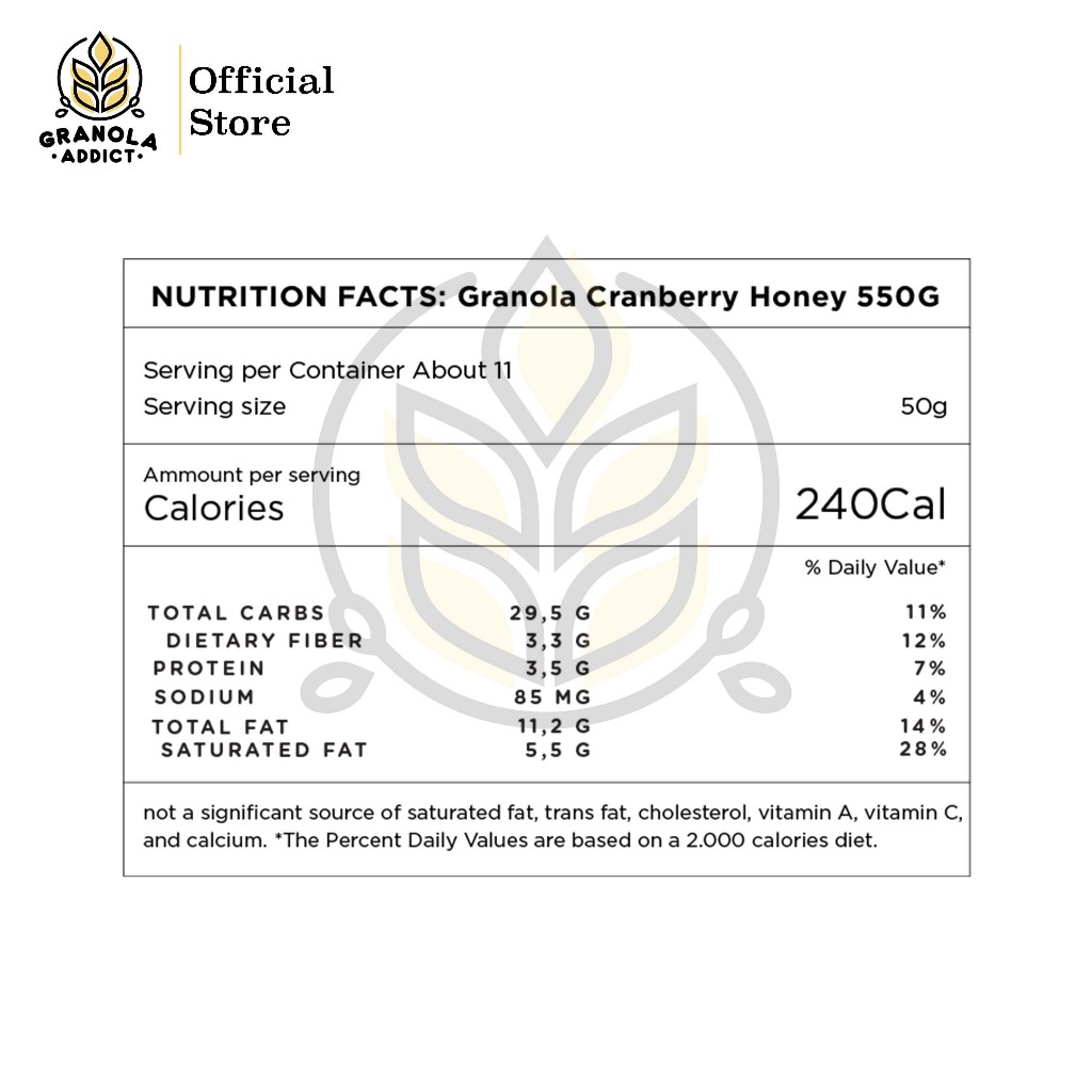 

XMASTER GRANOLA ADDICT - CRANBERRY HONEY 550G (500G EXTRA + 50G)
