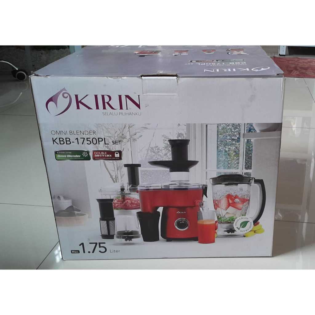 Blender Kirin KBB 1750 PL SET Chopper Juicer Omni Pelumat Bumbu Daging / Blender Set Chopper KBB-175