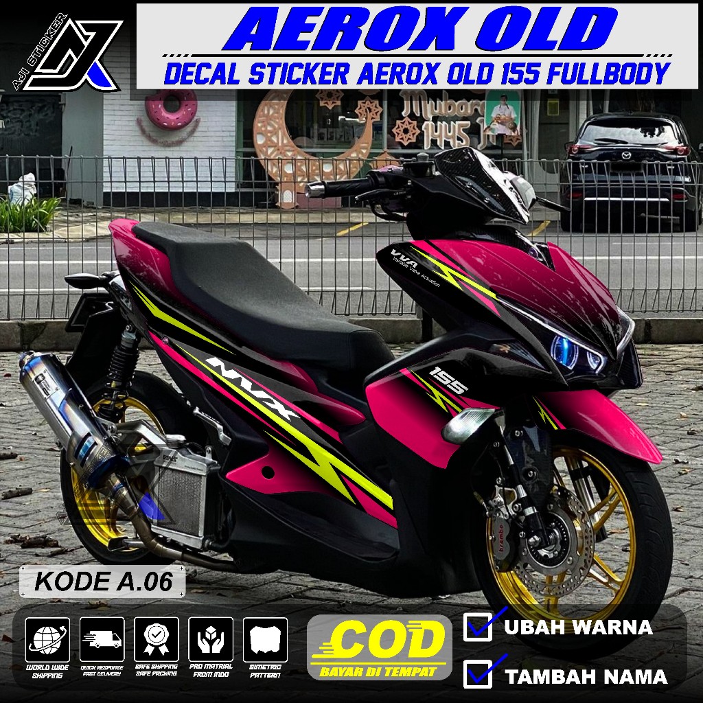 TERKAIT Decal AEROX OLD Full Body Racing - Decal AEROX 155 Full Body Decal Sticker Motor YAMAHA AERO