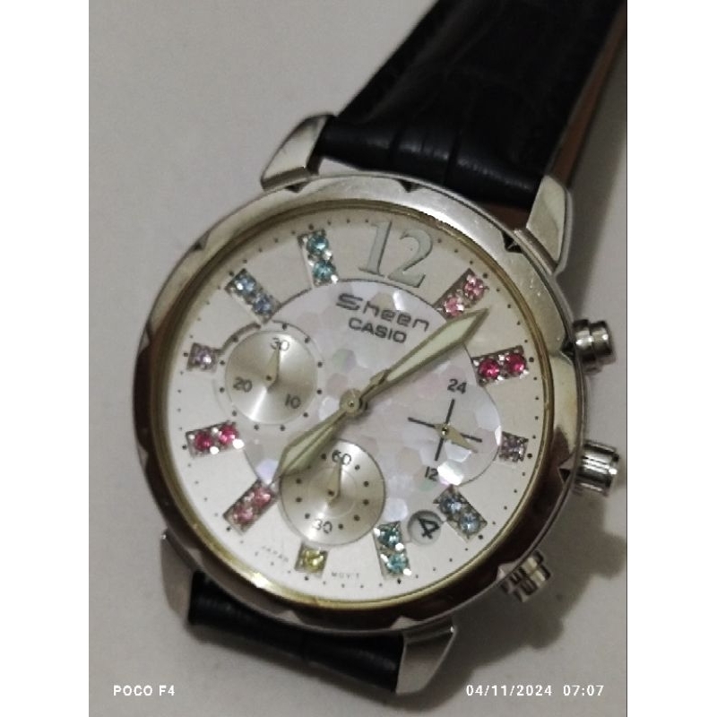 jam tangan cewek casio sheen 5012 Chronograph