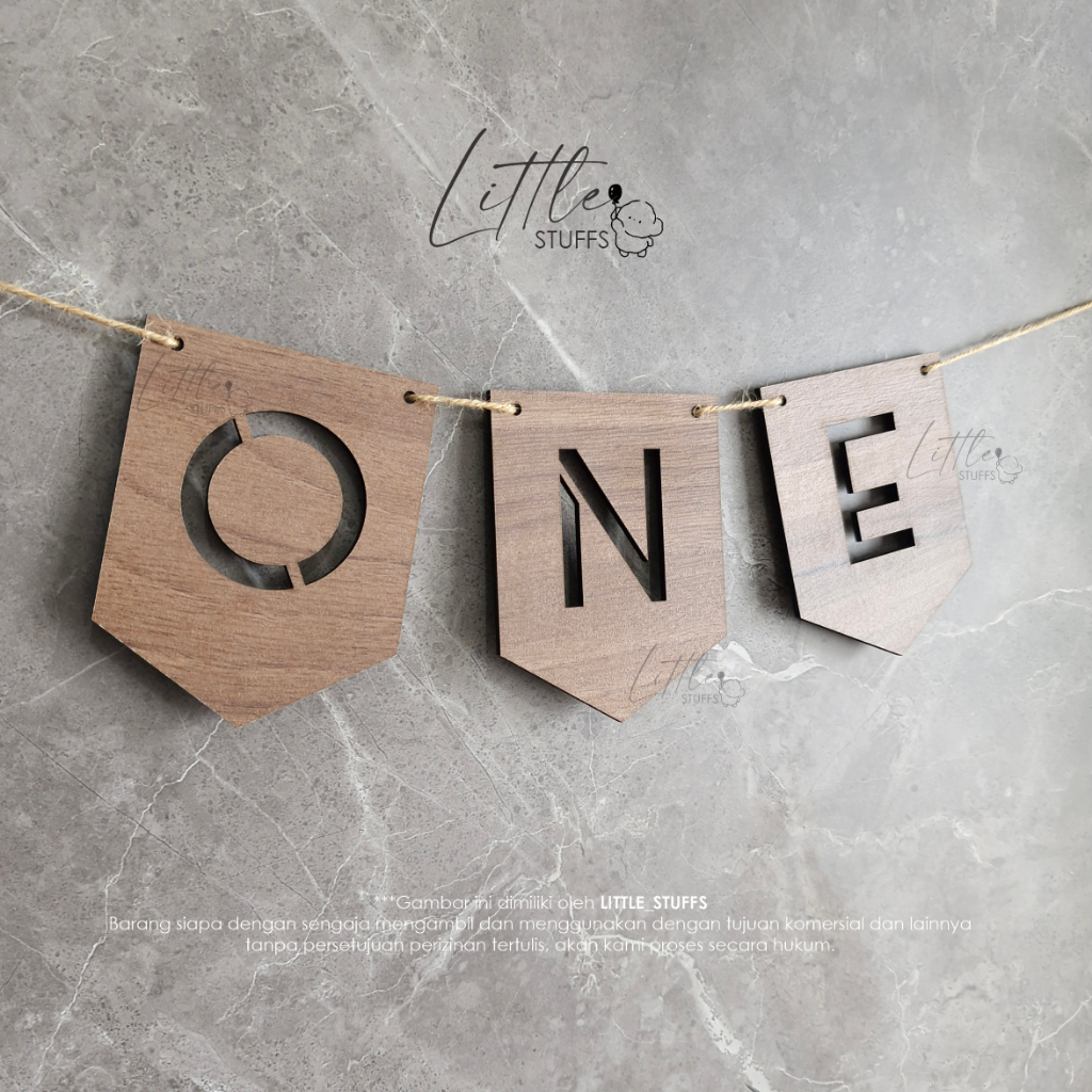 Alphabet Garland | Dekorasi Kamar Anak | Dekorasi Kayu Ultah Bday |  Decor Backdrop Tulisan Happy Bi