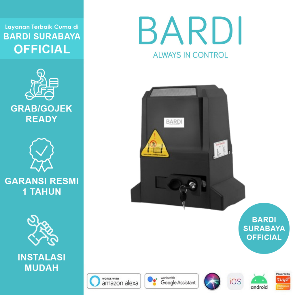 BARDI Smart Gate Opener Motor Mesin Pintu Pagar Gerbang Kanopi Otomatis Automatic Sliding Gate WiFi
