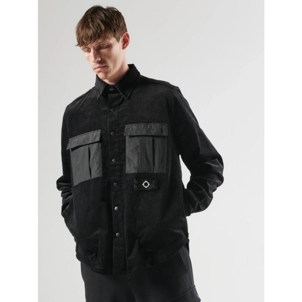 Ma Strum Corduroy Overshirt Jacket "Jet Black" (MAS1587) Original