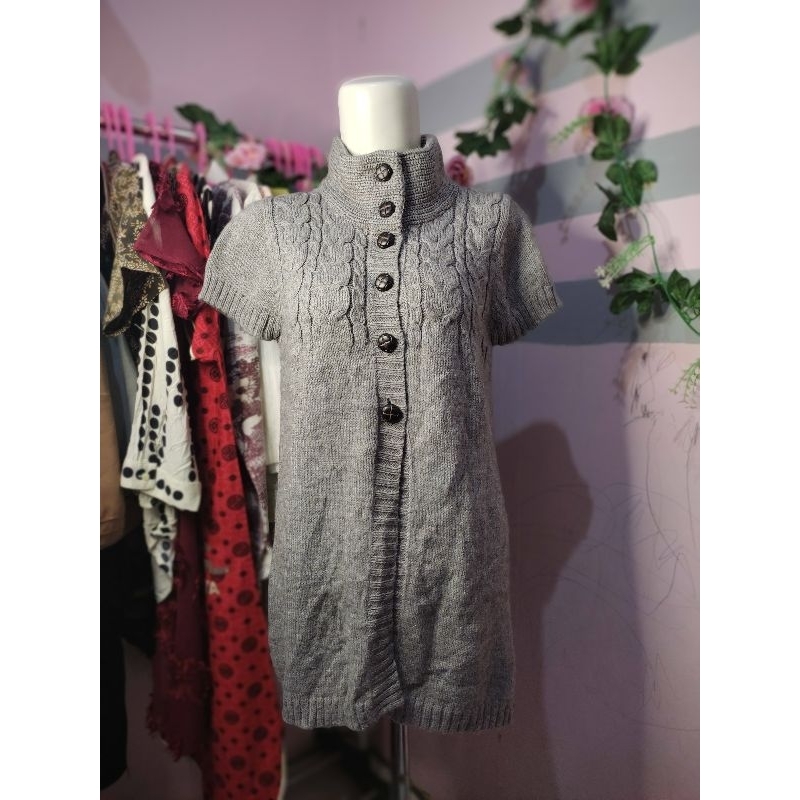 Long sleeve/atasan rajut tebal/baju musim dingin/lengan pendek/tunik rajut