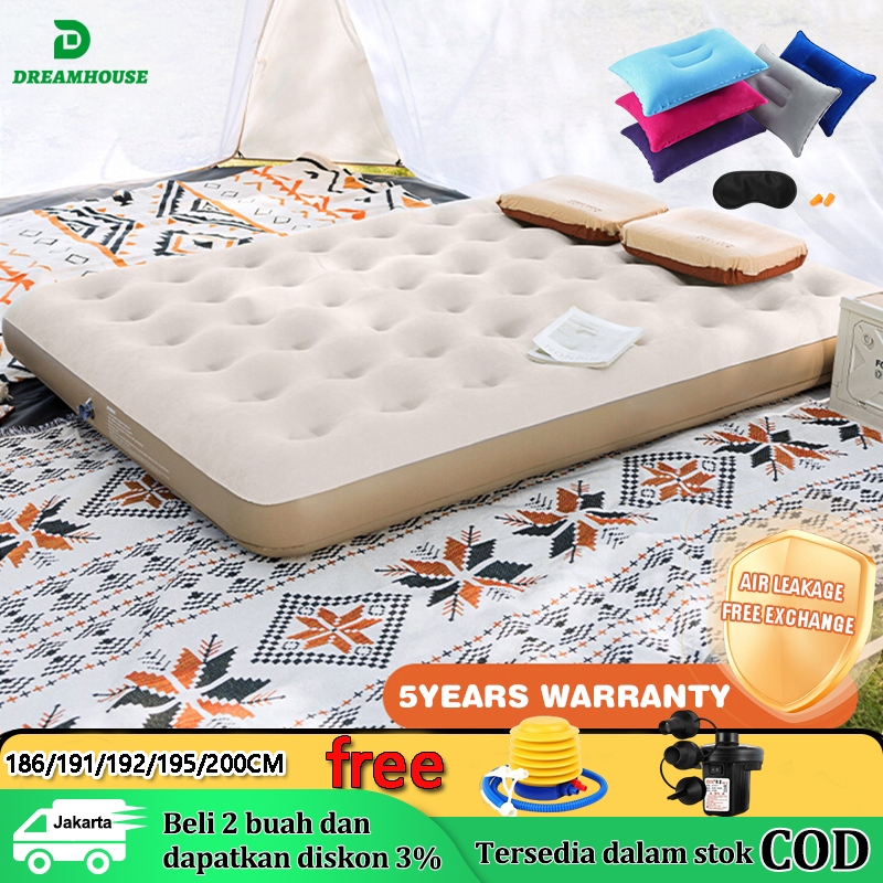 Pompa + bantal gratisAir Bed/Kasur Angin Queen/kasur angin intex/kasur angin camping/kasur angin