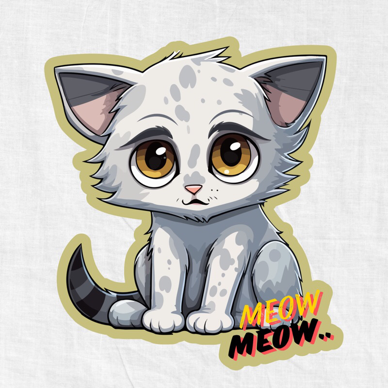 

sticker kucing meow 2