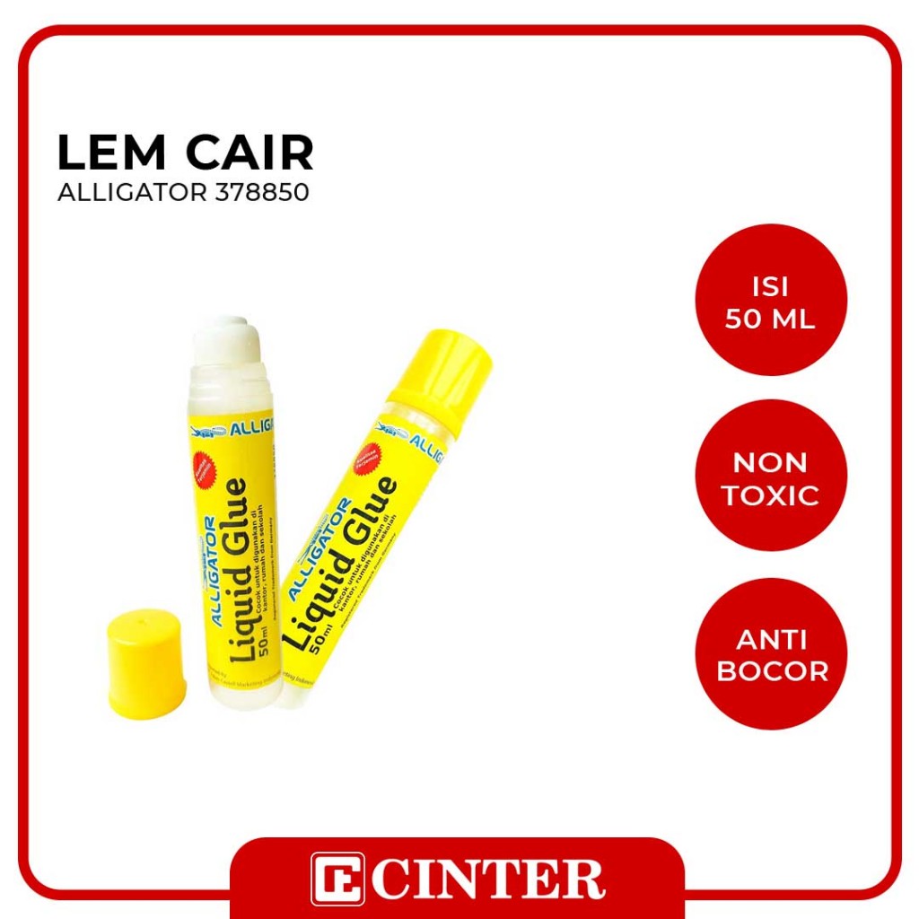 

ALLIGATOR - PEREKAT KERTAS / LEM CAIR / LEM LIQUID 50 ML 378850
