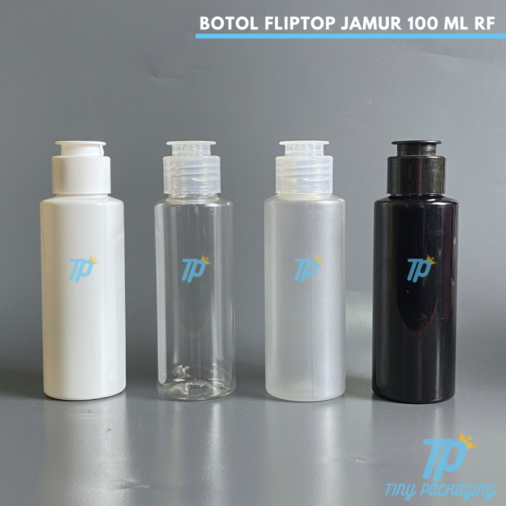 Botol Fliptop 100 ml | Botol Fliptop Jamur 100 ml RF | Botol 100 ml Fliptop
